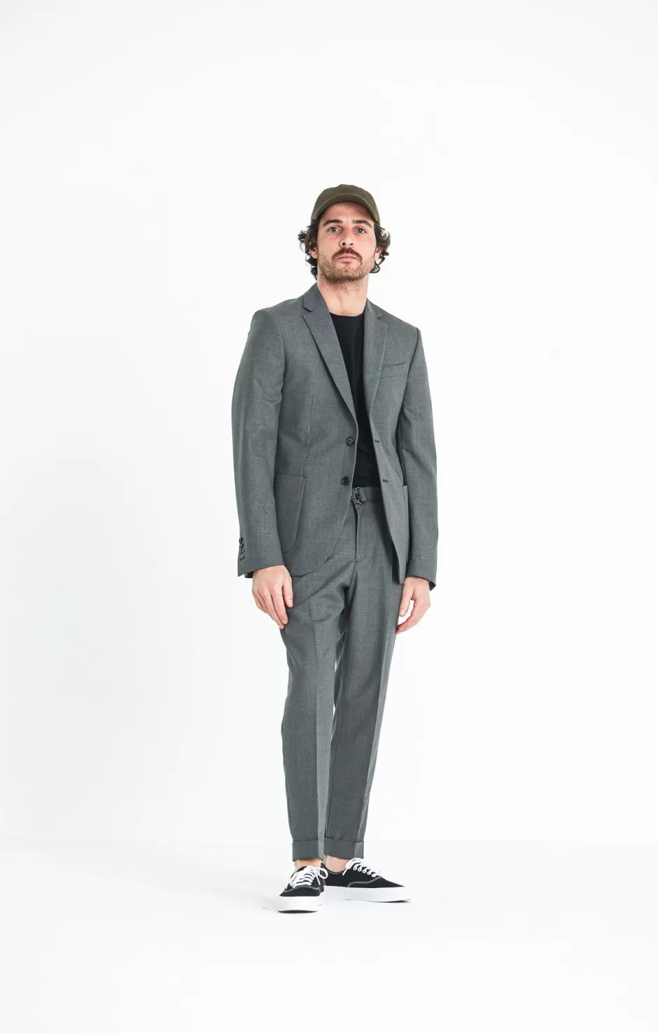 Cheap Drapeau Noir Blazer Laine Fresco Gris