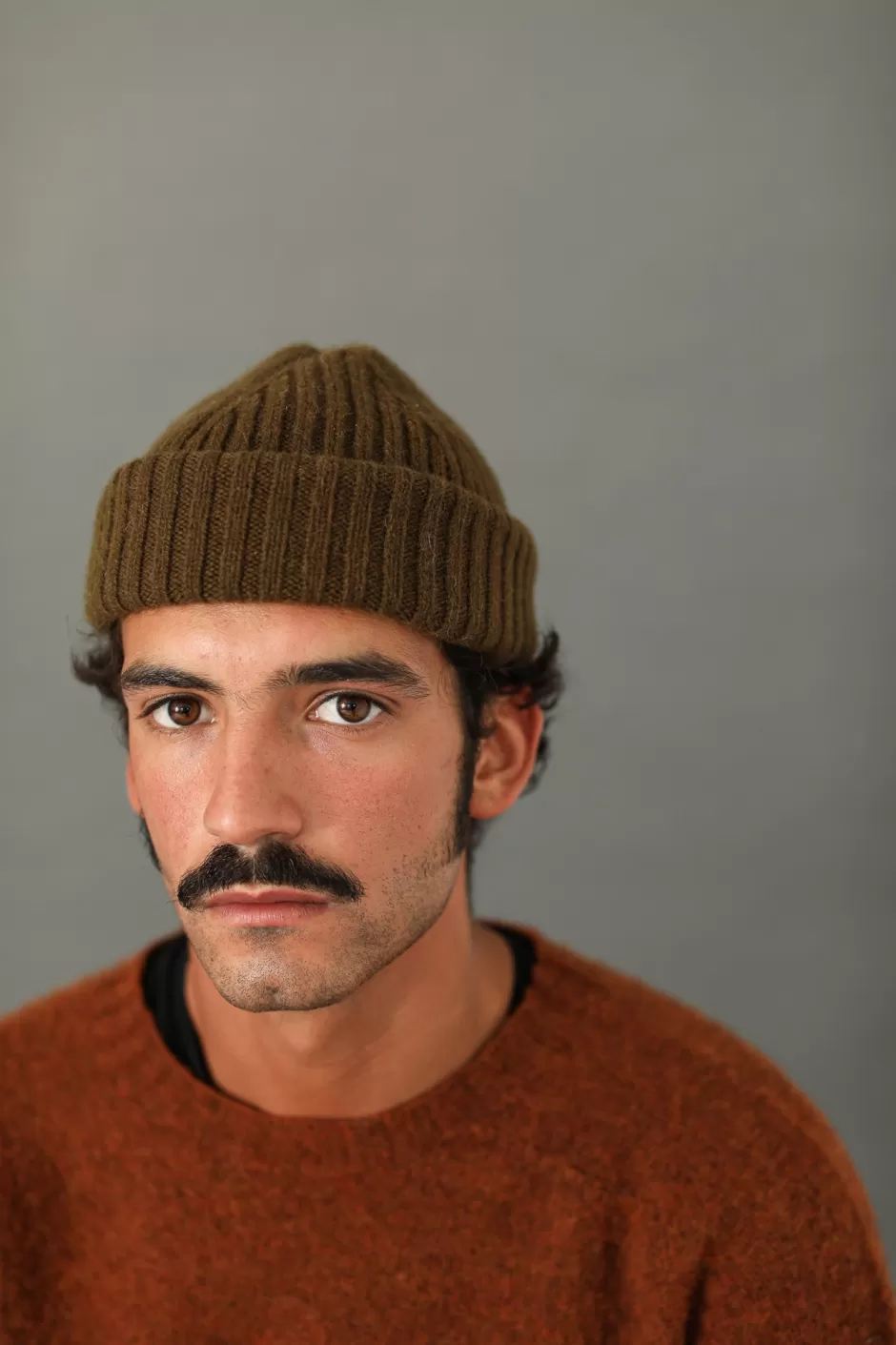 Best Sale Drapeau Noir Bonnet laine & alpaga Khaki