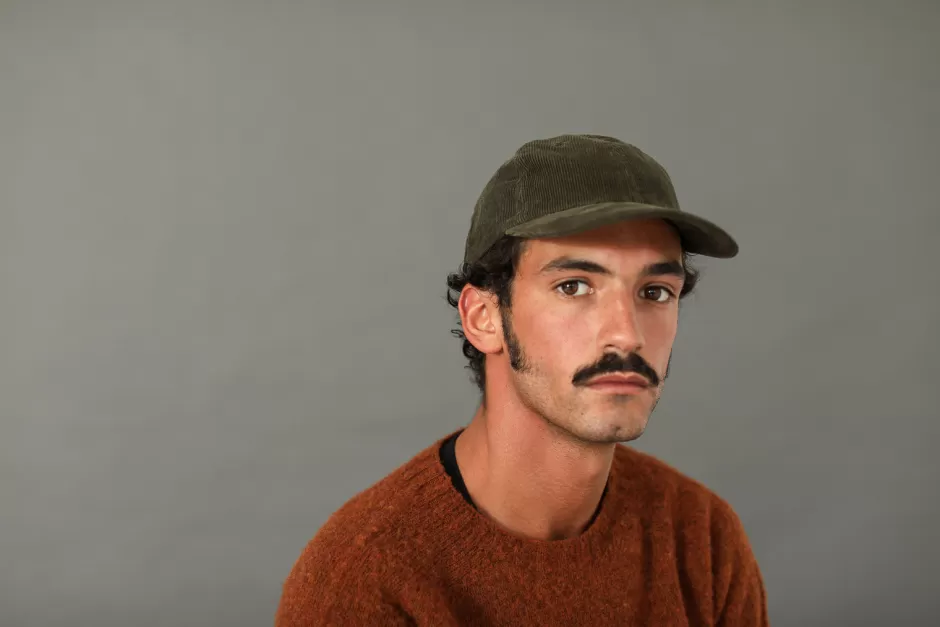 Best Sale Drapeau Noir Casquette en Velours Khaki