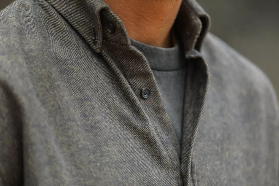 Sale Drapeau Noir Chemise Flanelle - Modern Fit Khaki