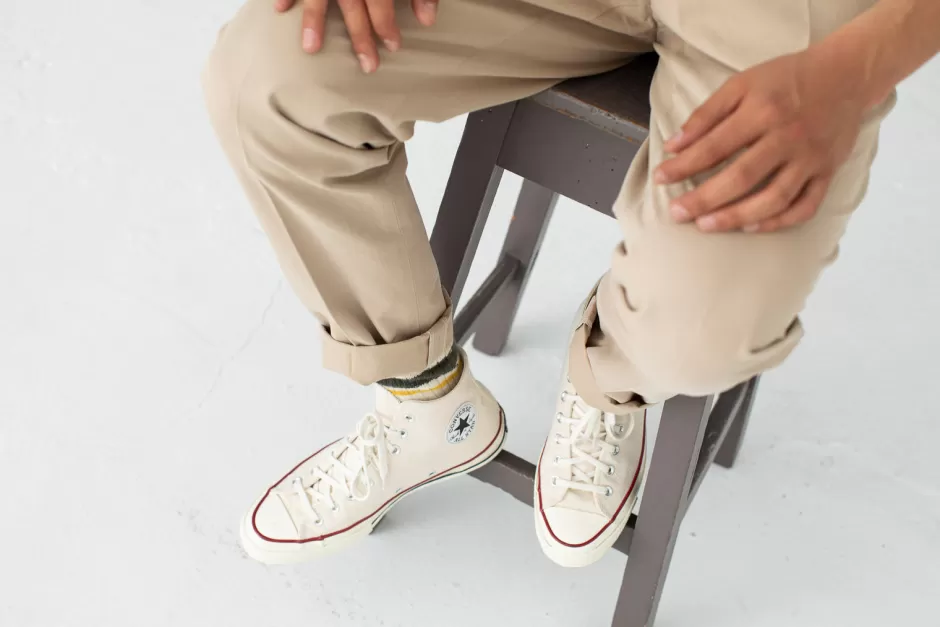 Best Drapeau Noir Chino Militaire à Pince Beige