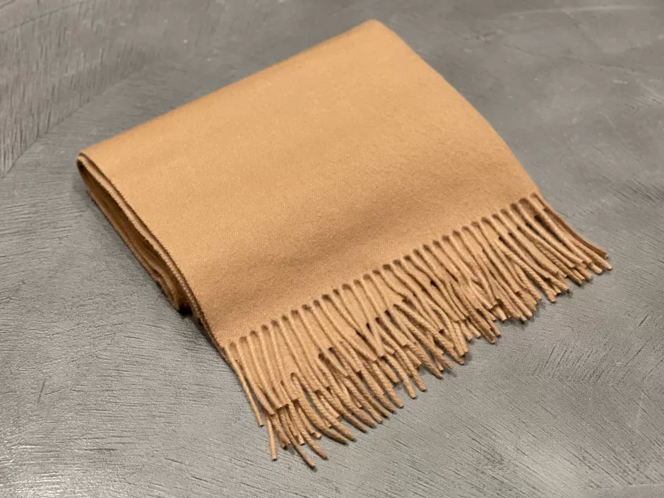 Hot Drapeau Noir Echarpe Oversize En Laine d'Agneau Beige