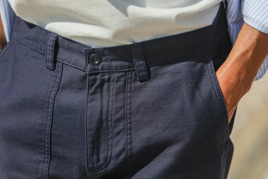 Cheap Drapeau Noir Fatigue Pant Japonais - New Fit Navy