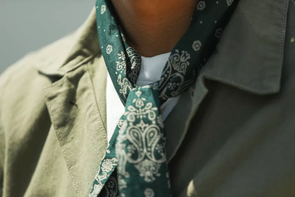 Clearance Drapeau Noir Foulard Bandana Japonais Green