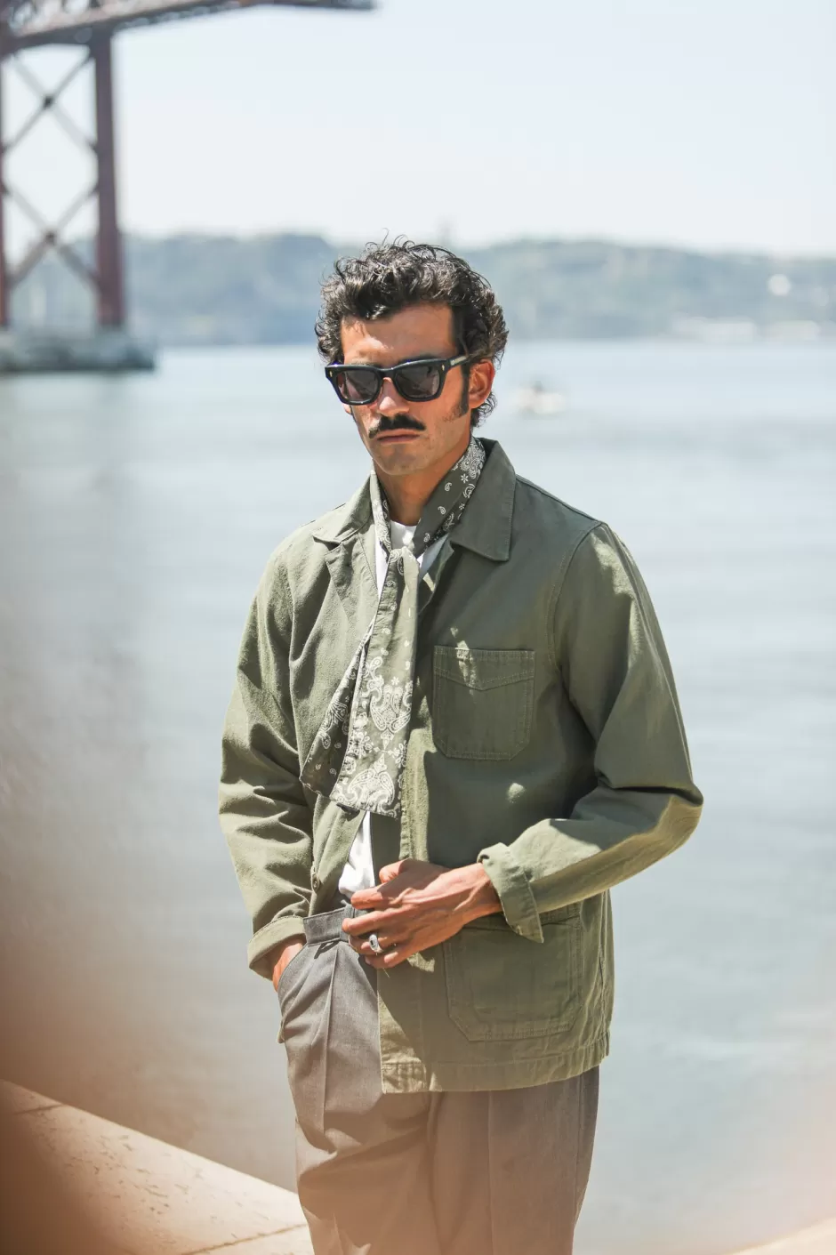 Flash Sale Drapeau Noir Foulard Bandana Japonais Khaki