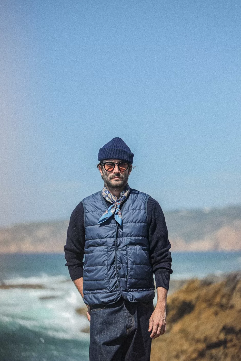 Sale Drapeau Noir Gilet Matelassé Primaloft®️ Navy