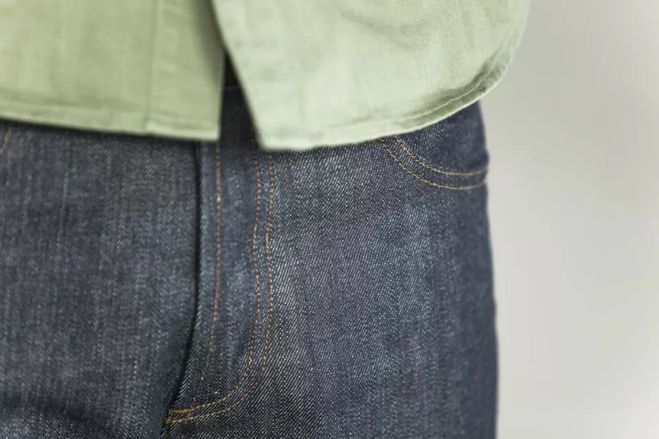 Discount Drapeau Noir Jean Kurabo Selvedge Brut Indigo