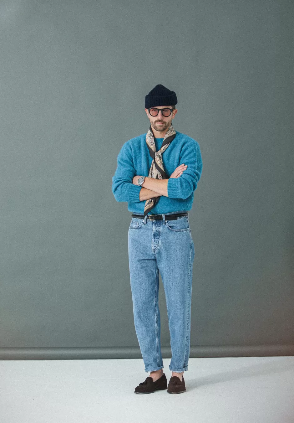 Hot Drapeau Noir Jean Selvedge blue bleach - Comfort Fit