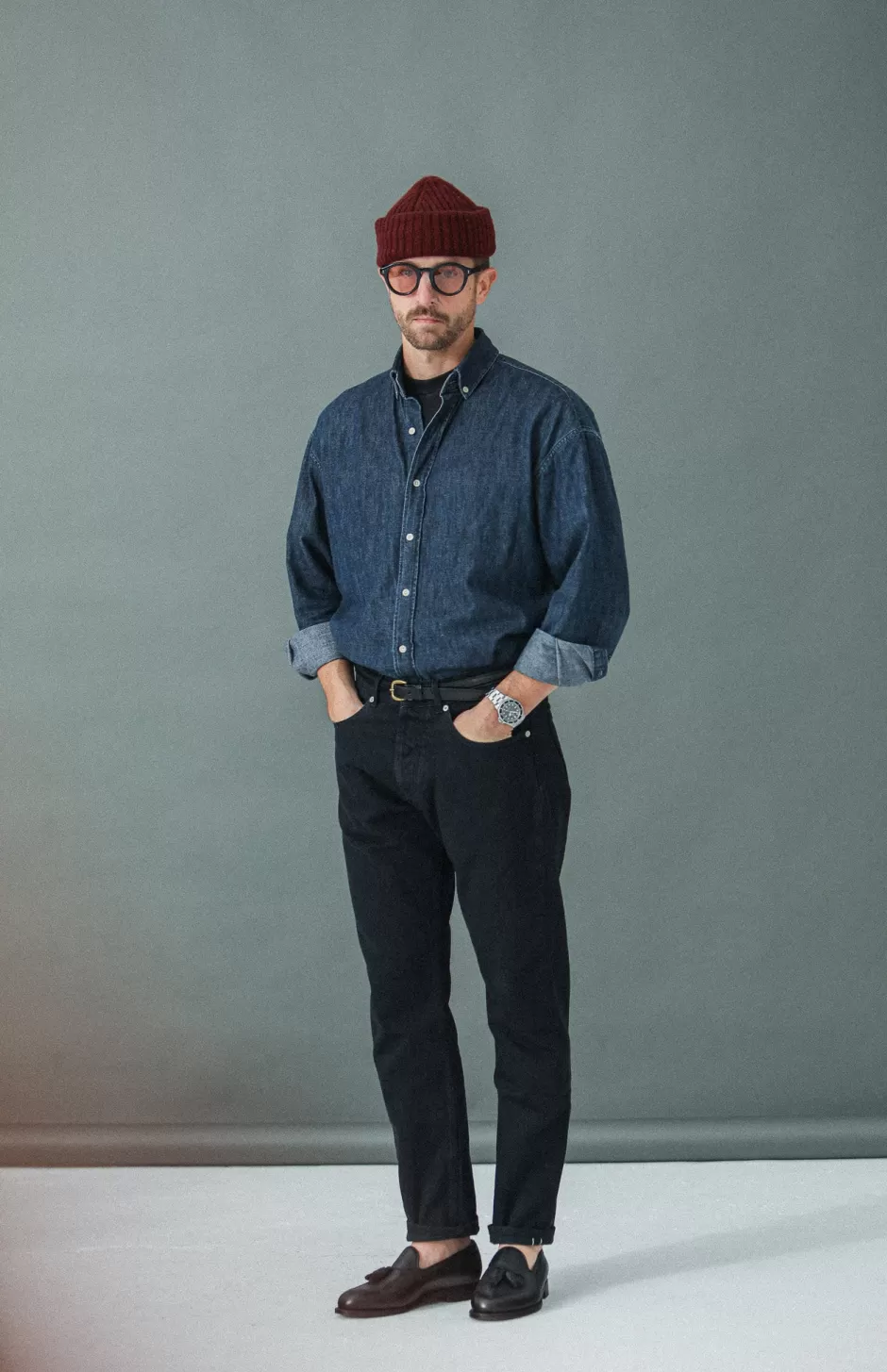 Best Drapeau Noir Jean Selvedge - Tapered Fit Noir
