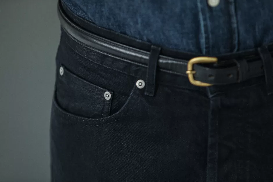 Best Drapeau Noir Jean Selvedge - Tapered Fit Noir