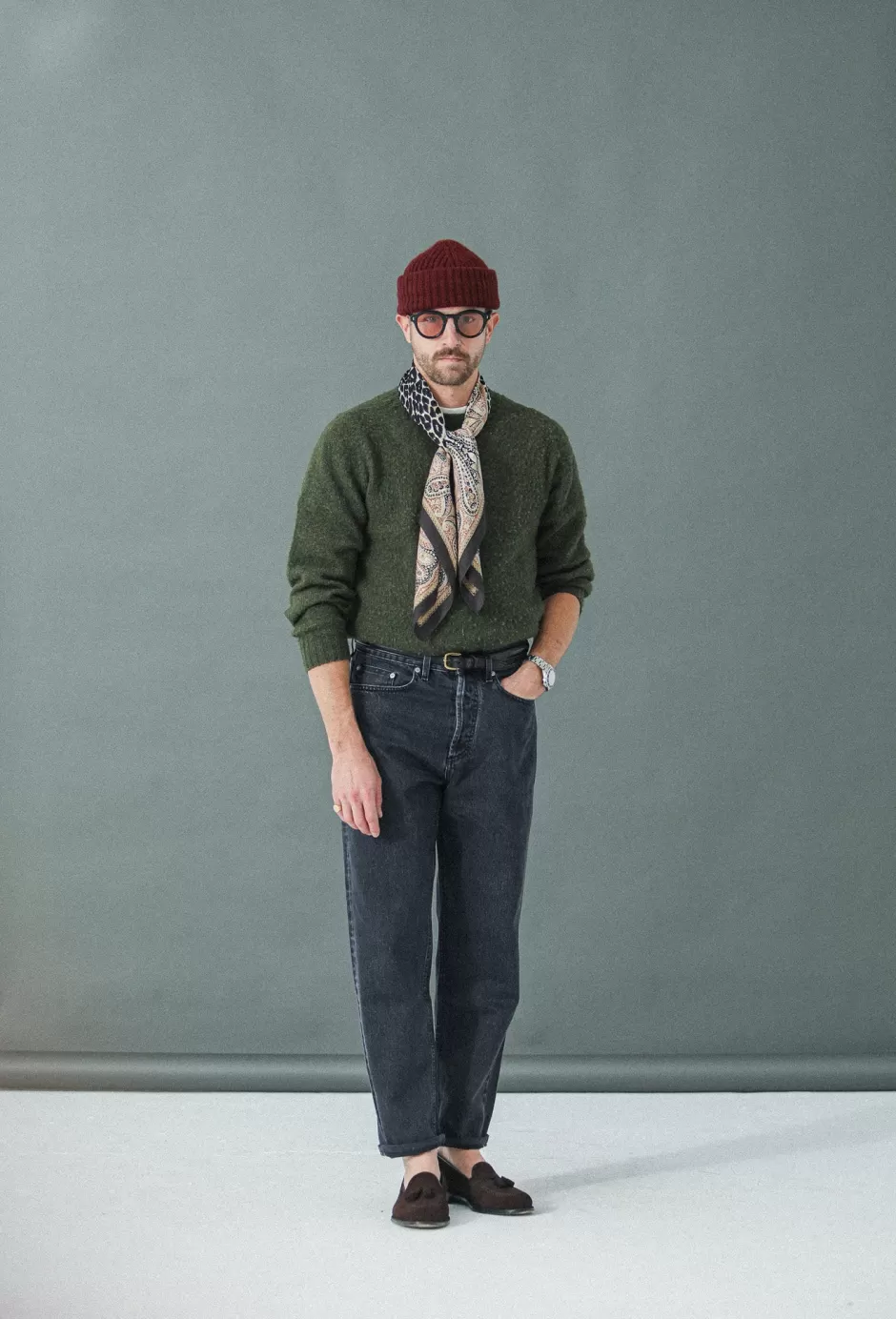 Outlet Drapeau Noir Jean Selvedge Noir Stonewash - Comfort Fit
