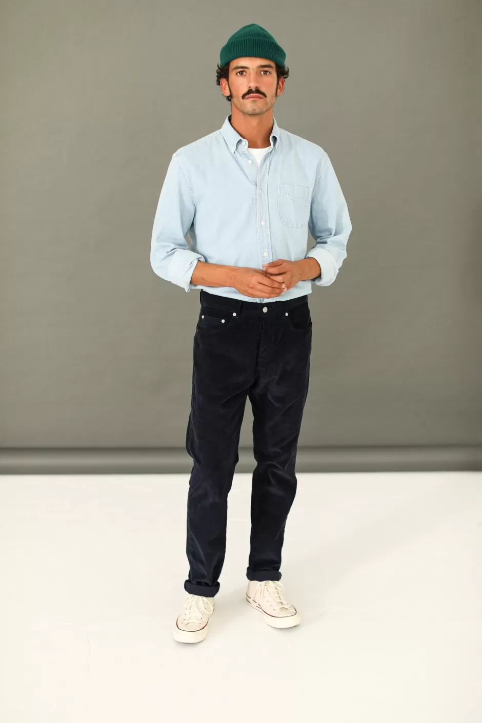 Best Drapeau Noir Jean Velours - Tapered Fit Marine