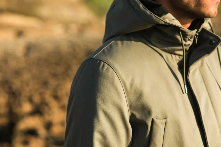 Best Sale Drapeau Noir Parka Classique Imperméable Khaki Clair Kaki Clair
