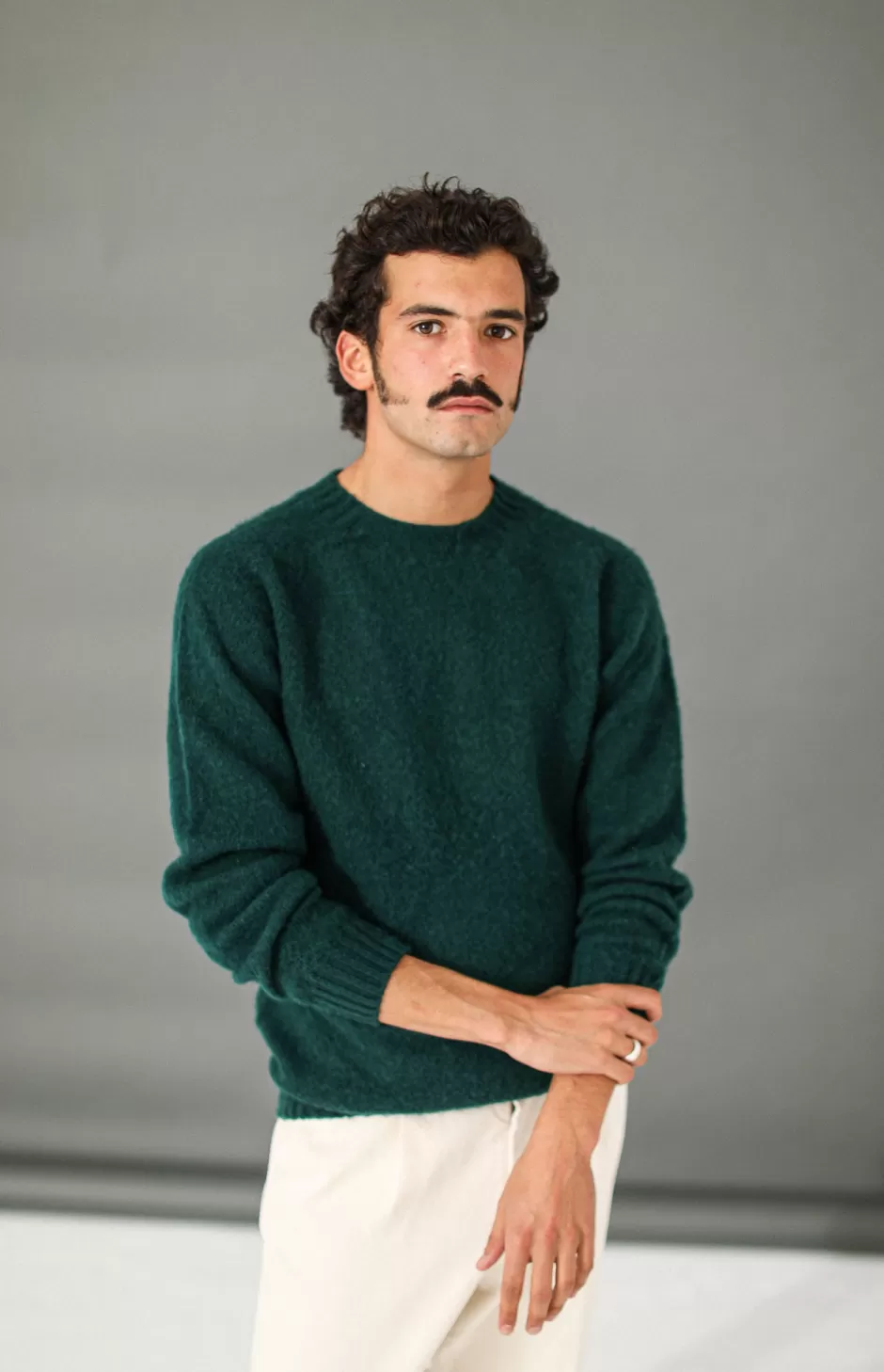 Best Drapeau Noir Pull Shetland "Shaggy" Vert Forêt Dark Green