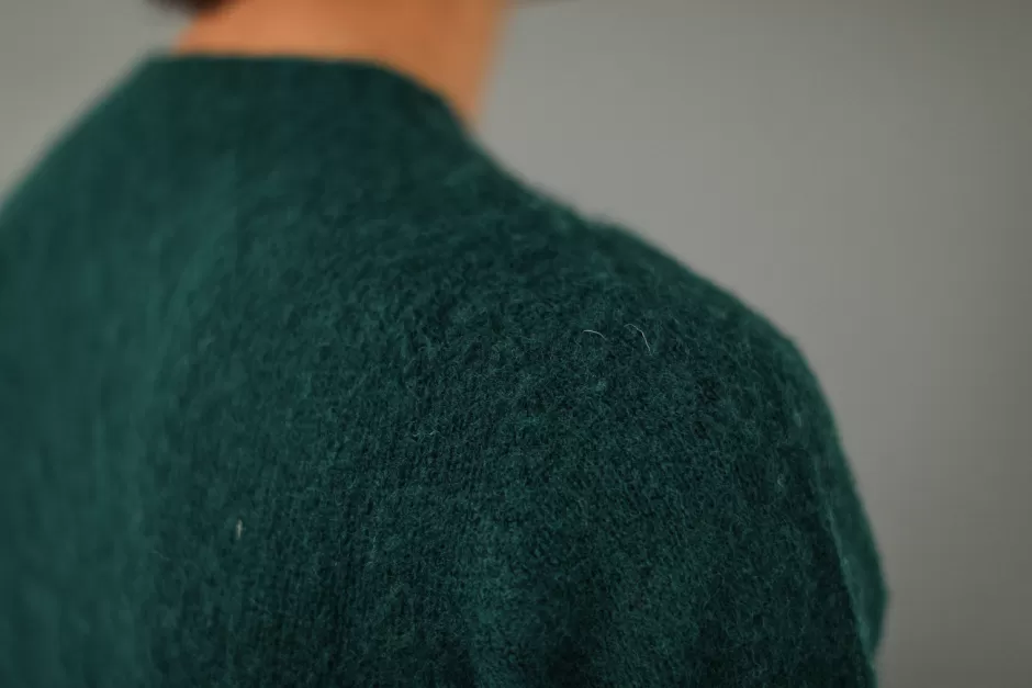 Best Drapeau Noir Pull Shetland "Shaggy" Vert Forêt Dark Green