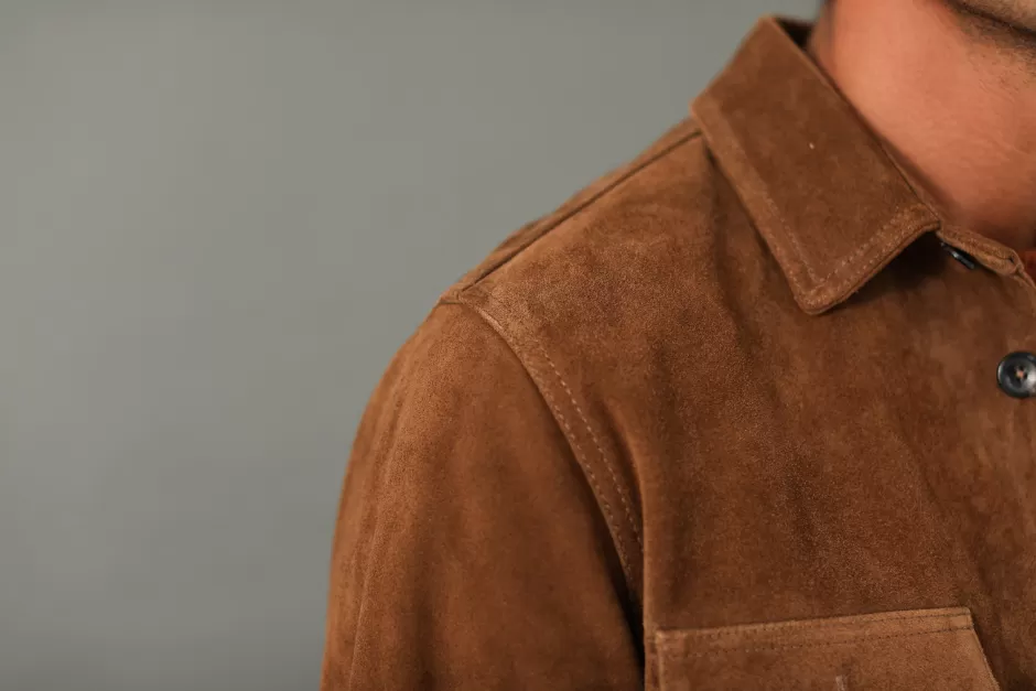 Best Drapeau Noir Surchemise Cuir Suédé Tabac Marron