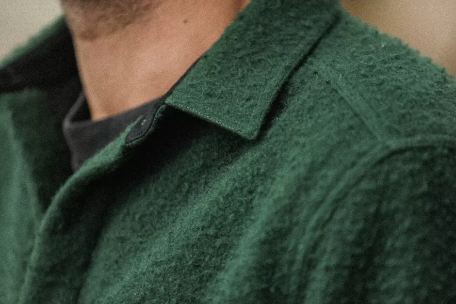 Hot Drapeau Noir Surchemise Laine Casentino Forêt Vert
