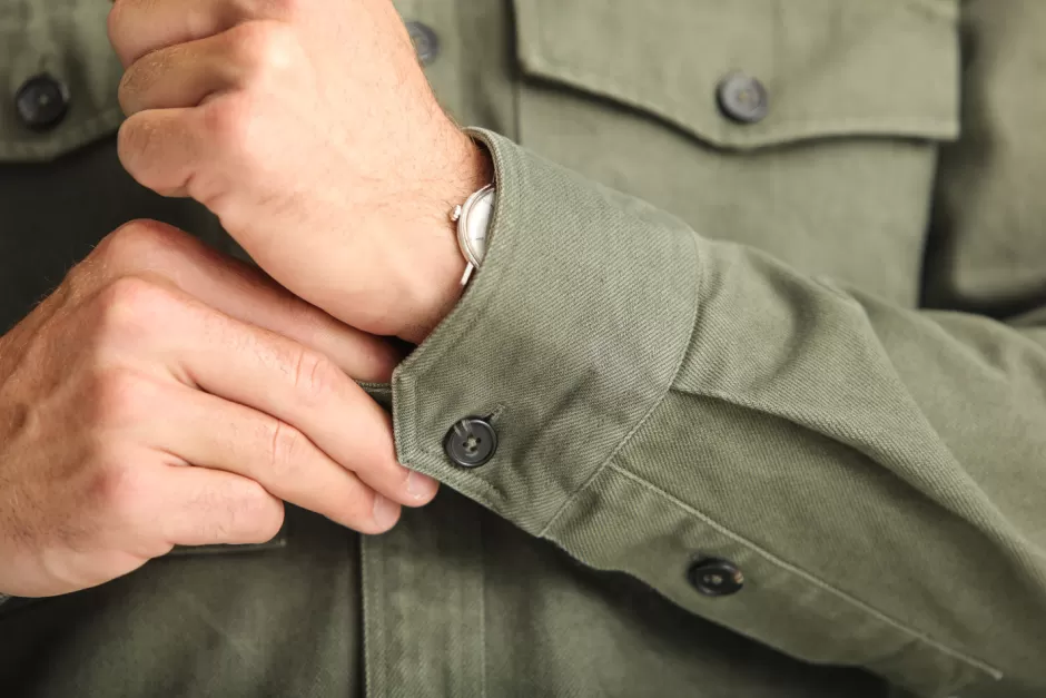 Cheap Drapeau Noir Surchemise Militaire Twill Olive Dark Olive