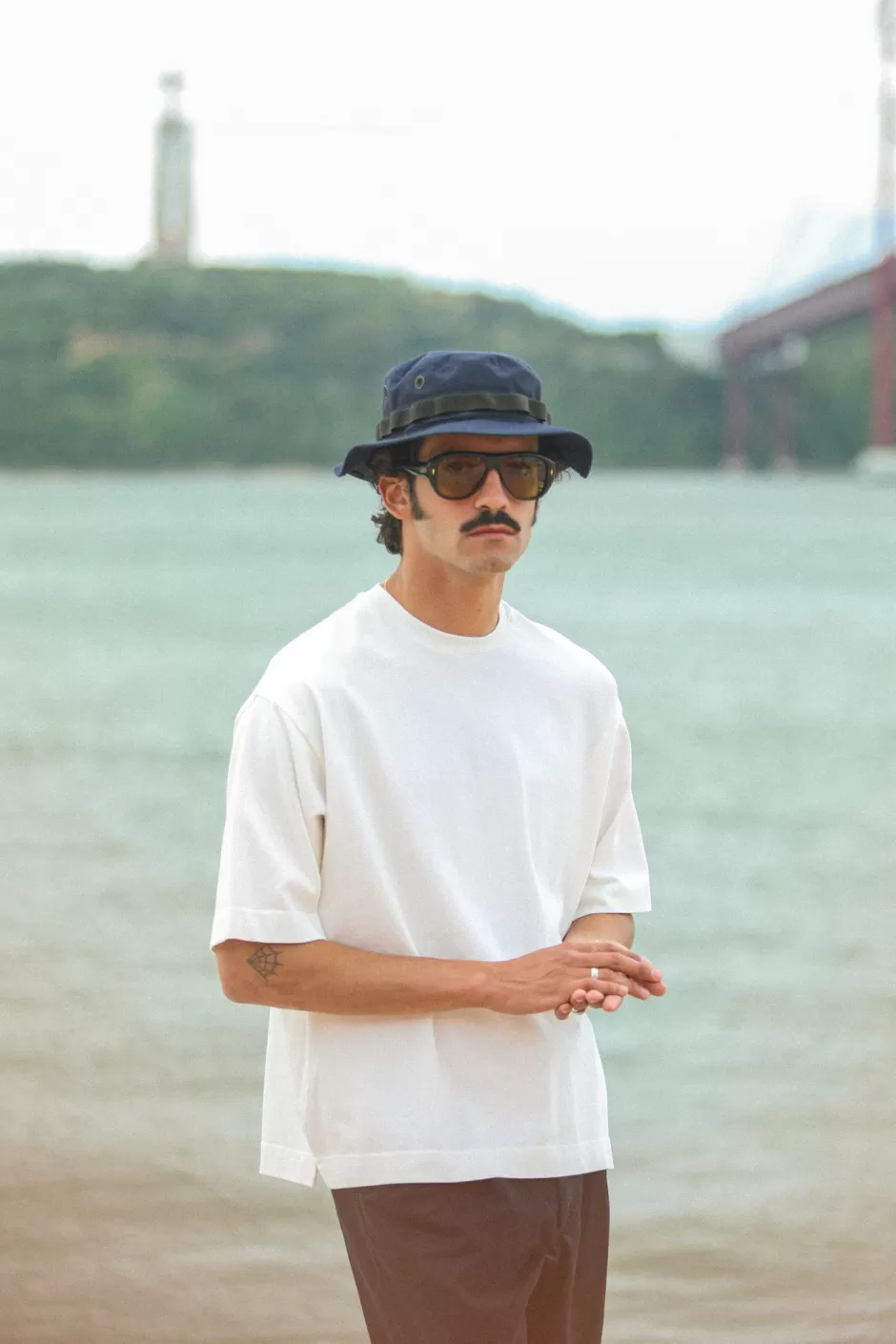 New Drapeau Noir Tee-Shirt Comfort Oversized Cream