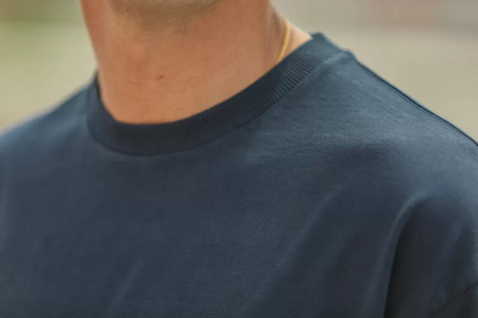 Best Sale Drapeau Noir Tee-Shirt Comfort Oversized Navy