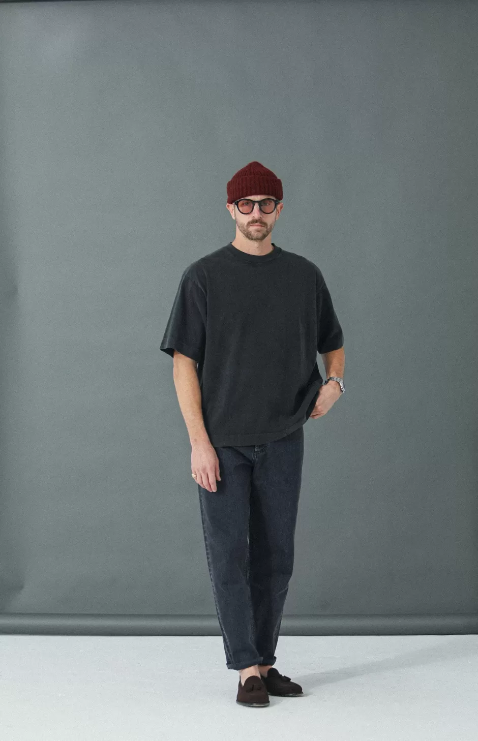 Sale Drapeau Noir Tee-Shirt Oversized Acid Wash Grey Acid Wash Black