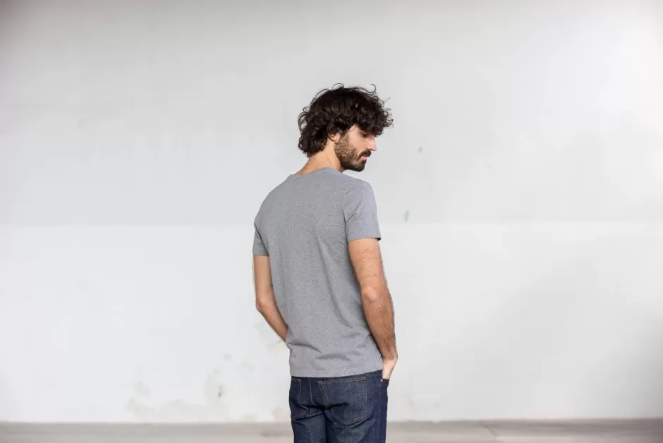 Outlet Drapeau Noir Tee-shirt Pocket Gris Grey