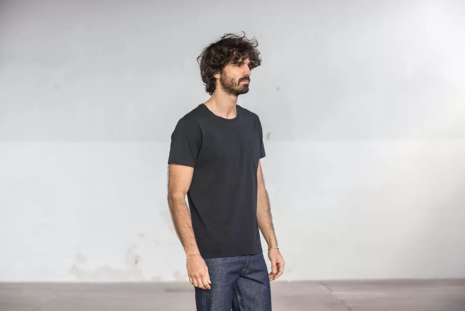 Cheap Drapeau Noir Tee-shirt Pocket Noir Black